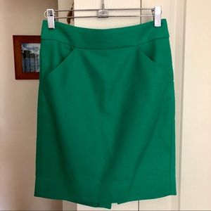 J.Crew Perfect Pencil Skirt - Kelly Green